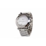 LADY'S CHOPARD HAPPY SPORT DIAMOND SET STAINLESS STEEL QUARTZ WRIST WATCH the round white dial with