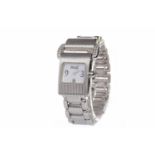 LADY'S PIAGET EIGHTEEN CARAT WHITE GOLD DIAMOND SET QUARTZ WRIST WATCH the rectangular mother of