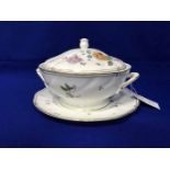 WEDGWOOD ROSEMEADE TUREEN AND STAND along with two Royal Worcester anniversary plates