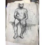 TWO PORTFOLIOS BY DANIEL CAMPBELL to include various figure studies and sketches