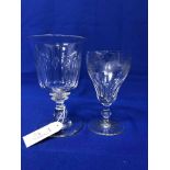 GROUP OF ATTRACTIVE VICTORIAN WINE GLASSES (6)