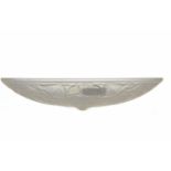 ART DECO FRENCH OPALESCENT GLASS BOWL moulded with stylised flowers, engraved 'FRANCE' to underside,