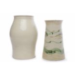 SUSIE COOPER CREAM URN SHAPED VASE inscribed signature and 'Ref 093' to base,