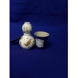 LOT OF SMALL CERAMIC ITEMS Gaudi Welsh miniature cup, Spode miniature cups,