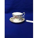 ROYAL ALBERT SIX PLACE SETTING 'HEATHER BELL' PATTERN TEA SERVICE with sugar bowl