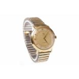 GENTLEMAN'S SULLY EIGHTEEN CARAT GOLD AUTOMATIC WRIST WATCH the round dial with gold coloured our