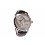 GENTLEMAN'S GLASCHUTTE ORIGINAL STAINLESS STEEL AUTOMATIC WRIST WATCH the round matte silver