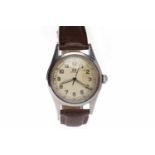 MID SIZE OMEGA STAINLESS STEEL MANUAL WIND WRIST WATCH c.