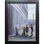 * ALEXANDER GORDON, GLASGOW BOYS mixed media on board,