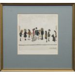 * LAURENCE STEPHEN LOWRY RA (BRITISH 1887 - 1976), GROUP OF CHILDREN limited edition lithograph,