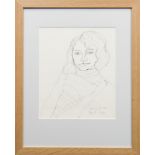 * ALASDAIR GRAY (SCOTTISH b. 1934), JENNY BOVEY pen on paper, signed and titled 33.5cm x 27.