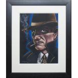 * FRANK MCFADDEN, CHAINSMOKER pastel on paper, signed and dated '09 60cm x 46cm Mounted,