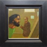 * DONALD MACLEOD, PETER HOWSON AND JOHN LENNON oil on board,