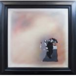 MAT THOMPSON, NO PHOTOS PLEASE oil on film, signed verso 100cm x 102cm Framed.