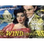 LOT OF 1950s BRITISH QUAD FILM POSTERS including titles such as The Wind Cannot Read,