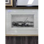 A GRIGOR (SCOTTISH), THE POINT, GROOMSPARK etching, signed and titled Mounted,