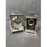 TWO MODERN CARRIAGE CLOCKS