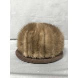 LADY'S MINK JACKET AND HAT in pale taupe/beige and in good condition (2)