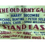 LOT OF 1950s BRITISH QUAD FILM POSTERS including titles such as The Last Bandit, Stand Easy,