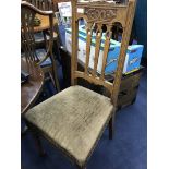 MAHOGANY BREAKFAST TABLE AND TWO CHAIRS