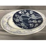 LATE 19TH CENTURY CHINESE PLATE along with a Scottish ashet (2)