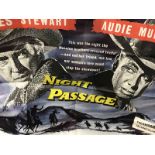 LOT OF 1950s BRITISH QUAD FILM POSTERS including titles such as Night Passage, Life is a Circus,