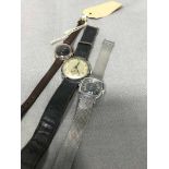 GROUP OF VARIOUS WATCHES AND WATCH PARTS including two lady's eighteen carat gold wrist watch cases