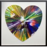 * DAMIEN HIRST (BRITISH b 1965 - ), HEART unique acrylic on card,