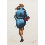 * GRAHAM MCKEAN, WORKING GIRL pastel on paper,