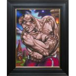 * PETER HOWSON OBE, FOR GOD AND FOR COUNTRY pastel, signed and dated 2014 62cm x 47cm Mounted,