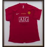 WAYNE ROONEY AUTOGRAPHED MANCHESTER UNITED JERSEY embroidered for the Champions League 'Final