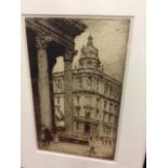 * HAROLD STOREY (BRITISH 1888-1965), ROYAL EXCHANGE SQUARE, GLASGOW etching, signed 29cm x 17.