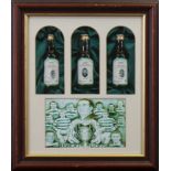 SET OF THREE COMMEMORATIVE 'LISBON LIONS' WHISKY MINIATURES commemorating the 30th anniversary of