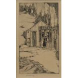 * JESSIE MARION KING (SCOTTISH 1875 - 1949), ENCHANTED COTTAGE etching, signed in pencil 14cm x 8.