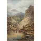 H D HILLIER (SCOTTISH 1858-1930), GLEN ROSA, ISLE OF ARRAN watercolour on paper,