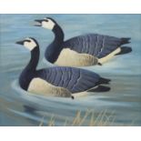 * RALSTON GUDGEON RSW (SCOTTISH 1910 - 1984), BARNACLE GEESE gouache on paper,