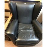 LEATHER WINGBACK ARMCHAIR