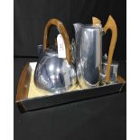 PICQOUT WARE comprising three pots, a cream jug, a sugar pot,