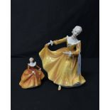 TWO ROYAL DOULTON FIGURES along with two Regal figures,