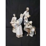 GROUP OF FOUR LLADRO FIGURES