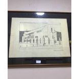 LOT OF DRAWINGS BY CHARLES RENNIE MACKINTOSH (4) 'View from north west', 'View from south west',