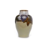 ROYAL DOULTON LAMBETH STONEWARE VASE of baluster form,