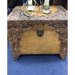 CHINESE CARVED BLANKET CHEST