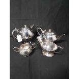 SILVER PLATED TEA SERVICE along with other related items
