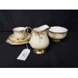 PARAGON TEA SERVICE - CREAM WITH GILT PATTERN