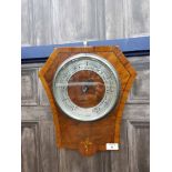 ART DECO WALNUT WALL-MOUNTING BAROMETER