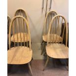 ERCOL STYLE DINING SUITE comprising of a table,