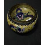 CHINESE CLOISONNE DRAGON BOWL WITH FOUR CHARACTER MARKS TO BASE