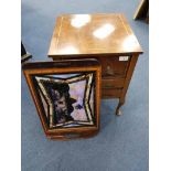 SMALL CHINESE STYLE SEWING TABLE together with butterfly wing tray