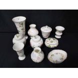 LOT OF WEDGWOOD 'WILD STRAWBERRY' DECORATIVE CERAMICS along with Royal Doulton etc